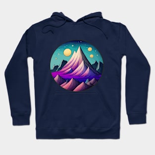 Colorful vintage mountain Hoodie